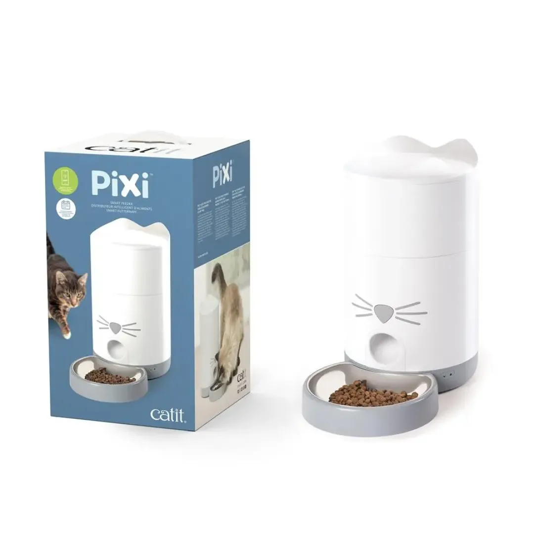 New Pixi Smart Foderautomat Hvid (WIFI) Mad- Og Vandskåle Til Katte|Killingeskåle - Mad- Og Vandskåle Til Killinger