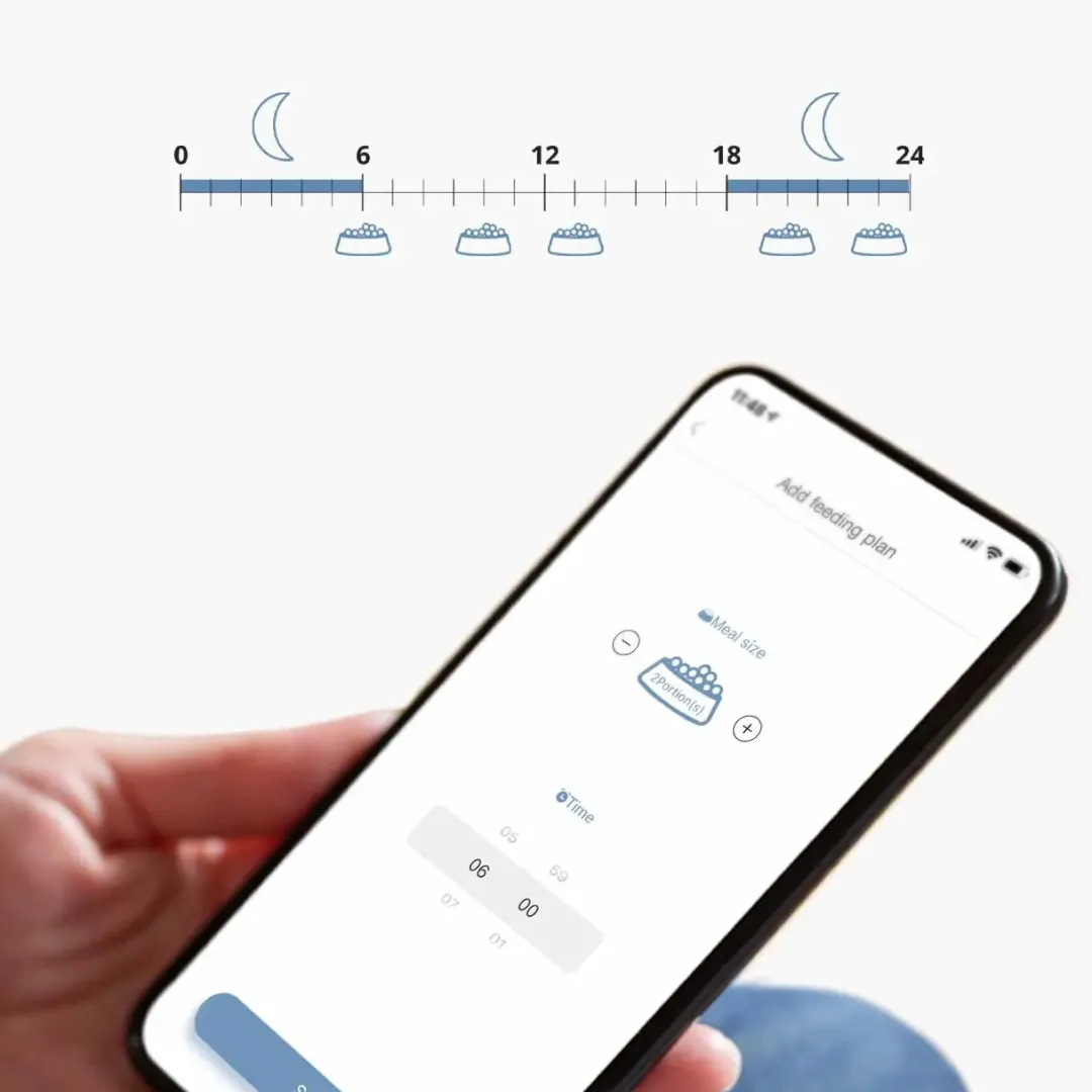 New Pixi Smart Foderautomat Hvid (WIFI) Mad- Og Vandskåle Til Katte|Killingeskåle - Mad- Og Vandskåle Til Killinger