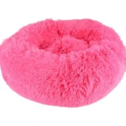 Outlet Cushion Krems fluffy rund hundeseng small Pink Killingesenge Og Afslapningspladser - Trygge Hvilepladser Til Små Katte|Hundesenge Og Kurve Til Hunde - Bløde Og Komfortable