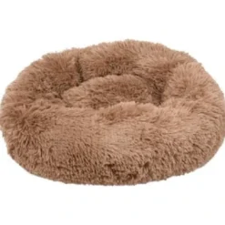 Clearance Cushion Krems fluffy rund hundeseng small khaki Killingesenge Og Afslapningspladser - Trygge Hvilepladser Til Små Katte|Hundesenge Og Kurve Til Hunde - Bløde Og Komfortable