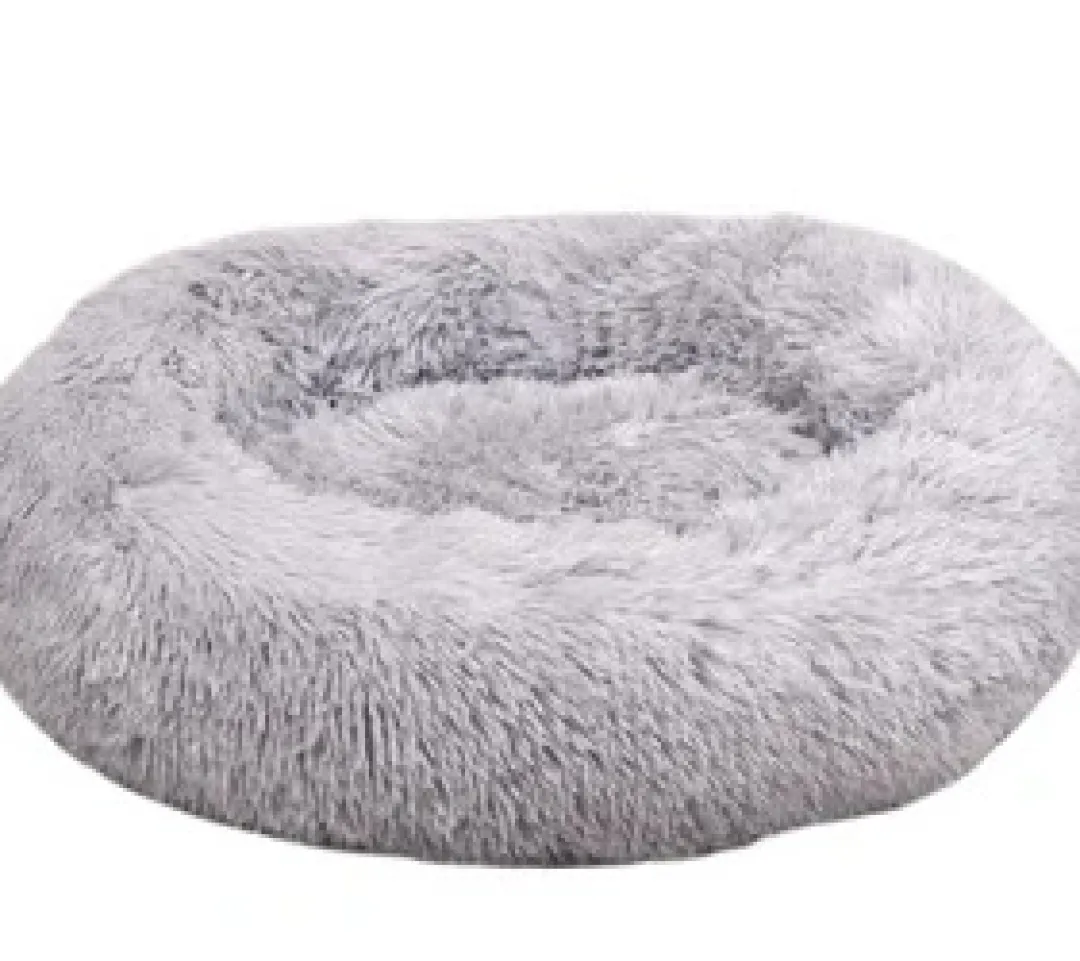 Outlet Cushion Krems fluffy rund hundeseng small lysegrå Killingesenge Og Afslapningspladser - Trygge Hvilepladser Til Små Katte|Hundesenge Og Kurve Til Hunde - Bløde Og Komfortable