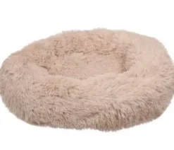 New Cushion Krems fluffy rund hundeseng small beige Killingesenge Og Afslapningspladser - Trygge Hvilepladser Til Små Katte|Hundesenge Og Kurve Til Hunde - Bløde Og Komfortable