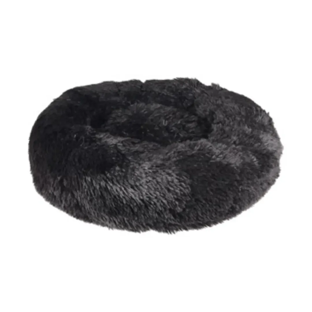 Outlet Cushion Krems fluffy rund hundeseng small sort Killingesenge Og Afslapningspladser - Trygge Hvilepladser Til Små Katte|Hundesenge Og Kurve Til Hunde - Bløde Og Komfortable