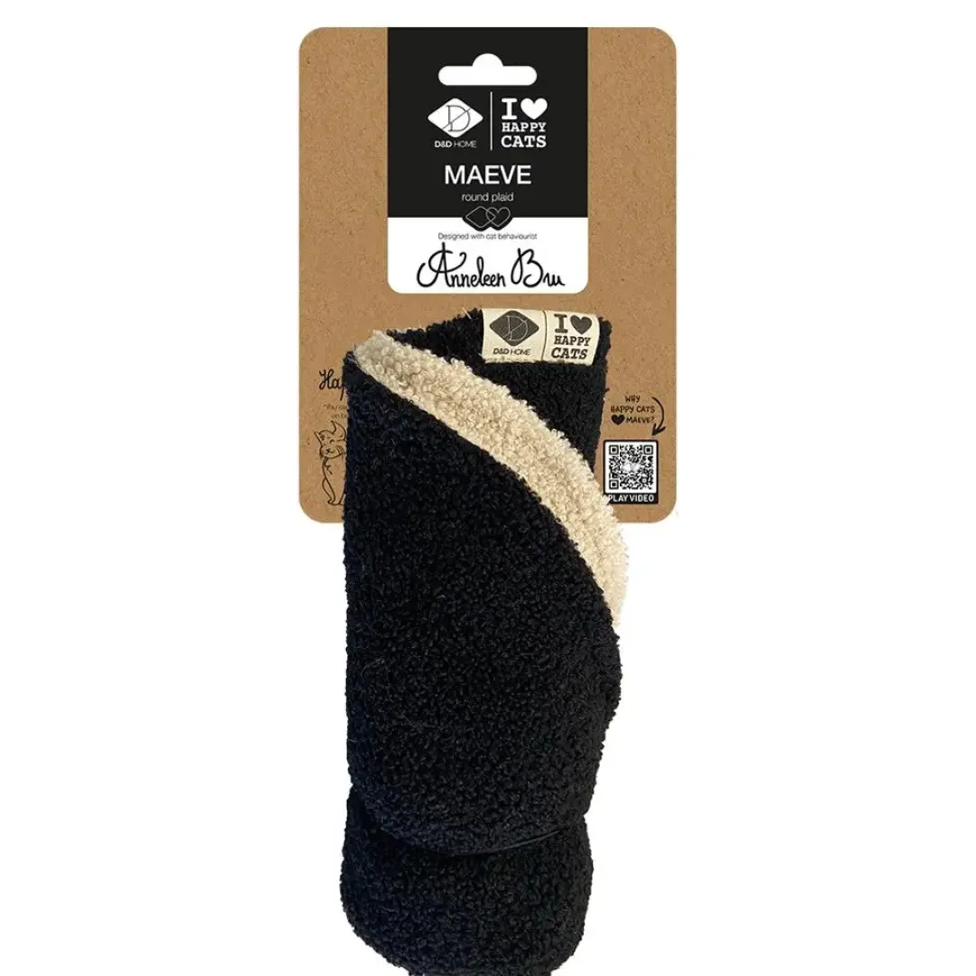 D&D CAT - MAEVE Tæppe Ø 50 cm Sort/Beige Kattesenge & Huler