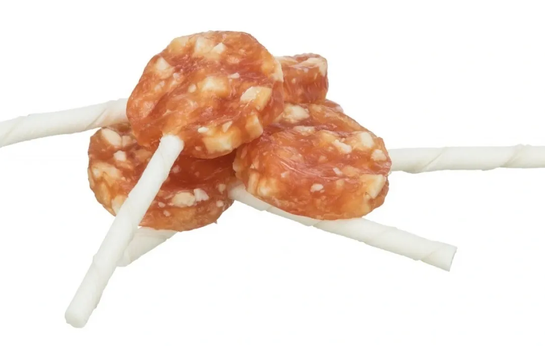 Sale Denta Fun Slikkepind med kylling og ost 10 cm - sjov hundesnack Snacks Til Hvalpe - Lækre Godbidder Til Træning Og Forkælelse|Hundeguf Og Tyggeben Til Hunde