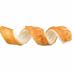Hot Denta Fun Spiral Tyggeben med kylling 15 cm - lang tyggetid Snacks Til Hvalpe - Lækre Godbidder Til Træning Og Forkælelse|Hundeguf Og Tyggeben Til Hunde