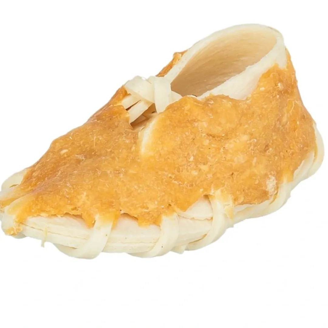 Hot Denta Fun Tygge sko med kylling 9 cm - naturlig hundesnack Snacks Til Hvalpe - Lækre Godbidder Til Træning Og Forkælelse|Hundeguf Og Tyggeben Til Hunde