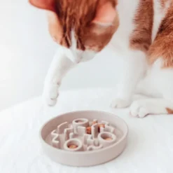 Online Bambus Katte foderskål Slow Feeder Merengue Mad- Og Vandskåle Til Katte