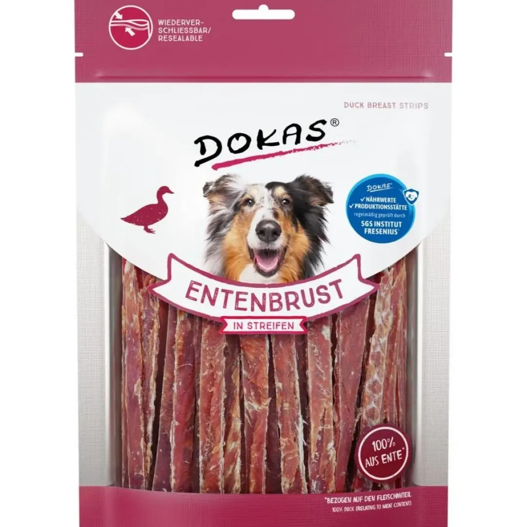 Best Dokas Andebryststrimler 250 g - velsmagende hundesnacks Snacks Til Hvalpe - Lækre Godbidder Til Træning Og Forkælelse|Hundeguf Og Tyggeben Til Hunde