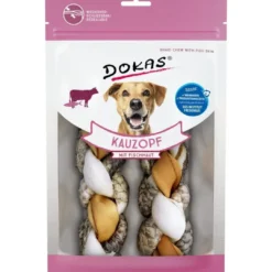 Discount Dokas Flettet tyggeben med fiskeskind 120 g - naturlig tyggeglæde Snacks Til Hvalpe - Lækre Godbidder Til Træning Og Forkælelse|Hundeguf Og Tyggeben Til Hunde