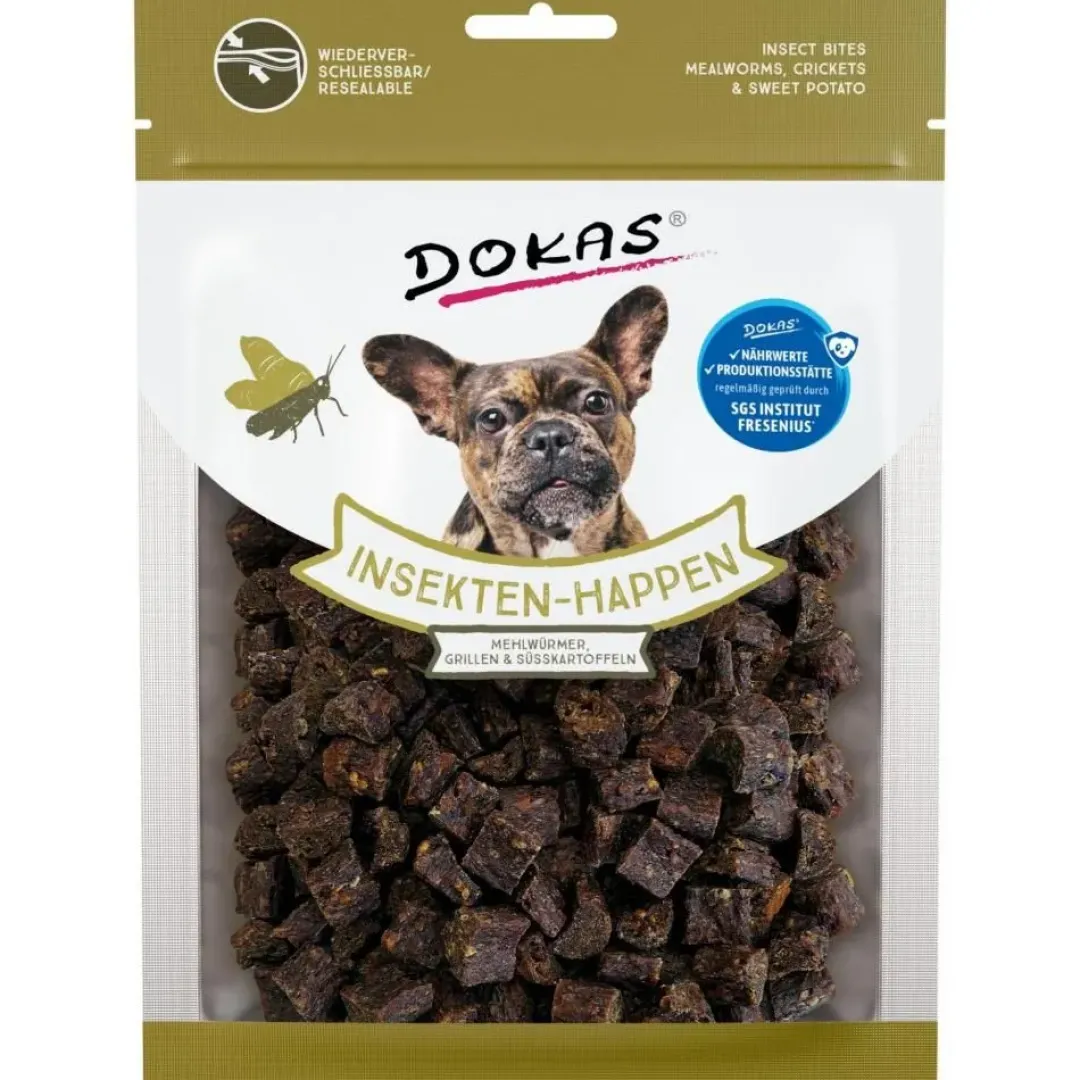 Hot Dokas Insektgodbidder og Sød kartoffel 100 g - bæredygtige hundesnacks Snacks Til Hvalpe - Lækre Godbidder Til Træning Og Forkælelse|Hundeguf Og Tyggeben Til Hunde