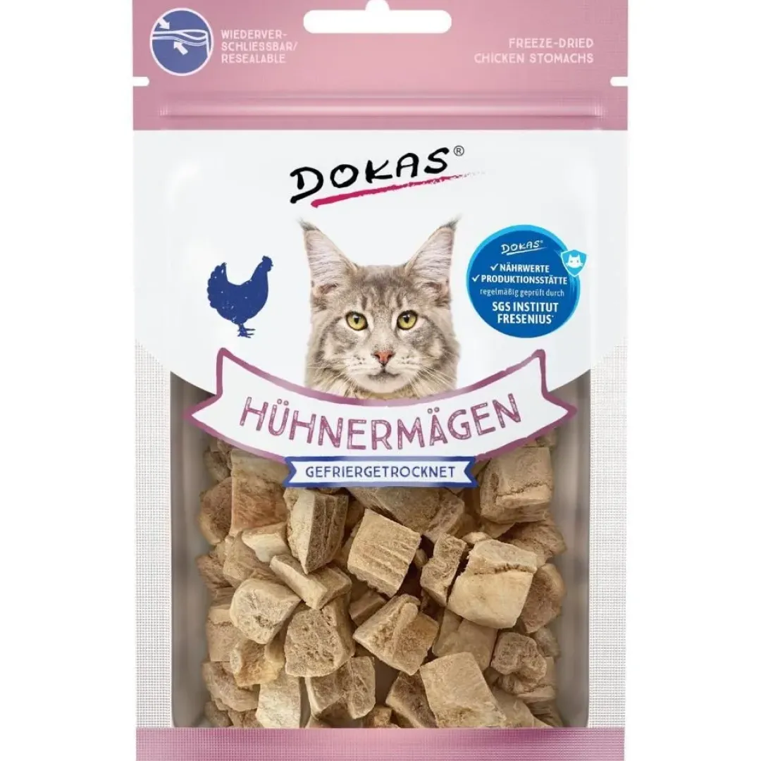 Sale Dokas Kat Frysetørrede kyllingemaver 12 Gram Kattefoder & Snacks|Killingesnacks - Sunde Godbidder Til Killinger