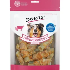 New Dokas Kyllingebryst tyggeruller 250 g - lækre tyggeben til hunde Snacks Til Hvalpe - Lækre Godbidder Til Træning Og Forkælelse|Hundeguf Og Tyggeben Til Hunde