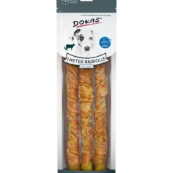 Online Dokas 1 meter tyggepind med kylling 315 g - ekstra lang hundesnack Snacks Til Hvalpe - Lækre Godbidder Til Træning Og Forkælelse|Hundeguf Og Tyggeben Til Hunde