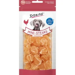 Online Dokas Mini-Steaks kyllingebryst 50 g - lækre hundesnacks med torsk Snacks Til Hvalpe - Lækre Godbidder Til Træning Og Forkælelse|Hundeguf Og Tyggeben Til Hunde