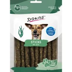 Best Dokas Stænger med alger 105 g - vegetabilske hundesnacks Snacks Til Hvalpe - Lækre Godbidder Til Træning Og Forkælelse|Hundeguf Og Tyggeben Til Hunde