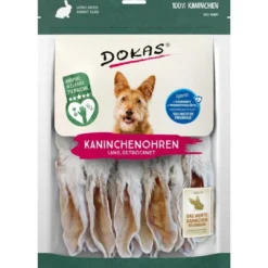 Clearance Dokas Tørrede kaninører 180 g - naturlige tyggeben til hunde Snacks Til Hvalpe - Lækre Godbidder Til Træning Og Forkælelse|Hundeguf Og Tyggeben Til Hunde