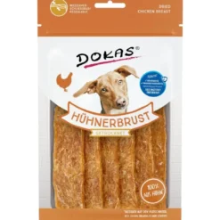 Best Dokas Tørret kyllingebryst 70 g - sunde hundesnacks af kylling Snacks Til Hvalpe - Lækre Godbidder Til Træning Og Forkælelse|Hundeguf Og Tyggeben Til Hunde