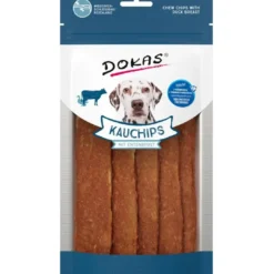 Clearance Dokas Tyggechips med andebryst 175 g - sunde tyggevenner Snacks Til Hvalpe - Lækre Godbidder Til Træning Og Forkælelse|Hundeguf Og Tyggeben Til Hunde