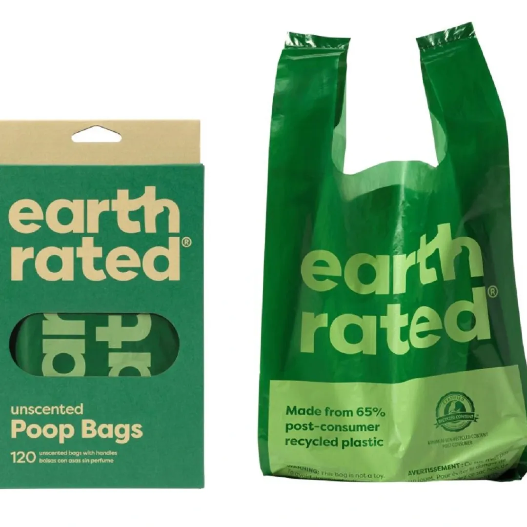Hot Earth Rated Øko hømhømposer med håndtag 120 stk Hundetilbehør Til Hvalpe - Tryg Start I Hverdagen|Tilbehør Til Hund - Alt Til En Glad Og Tryg Hverdag For Din Bedste Ven