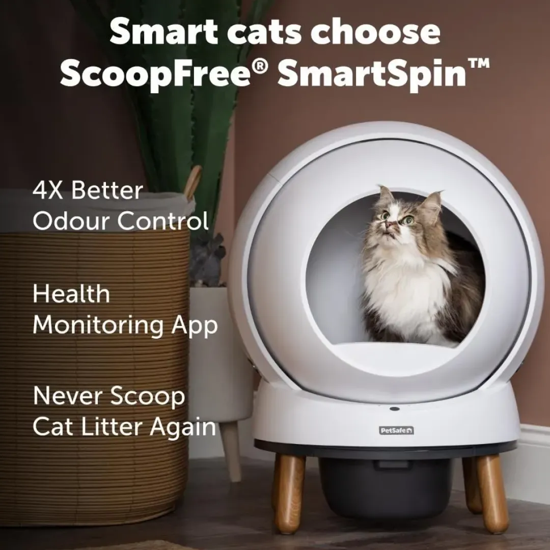 Ecom Smartspin Auto Litter Box Automatisk Kattetoilet ZAL10-17986 Kattetoiletter Og Kattegrus|Killingetoilet Og Grus Til Killinger - Nem Renlighed Fra Start