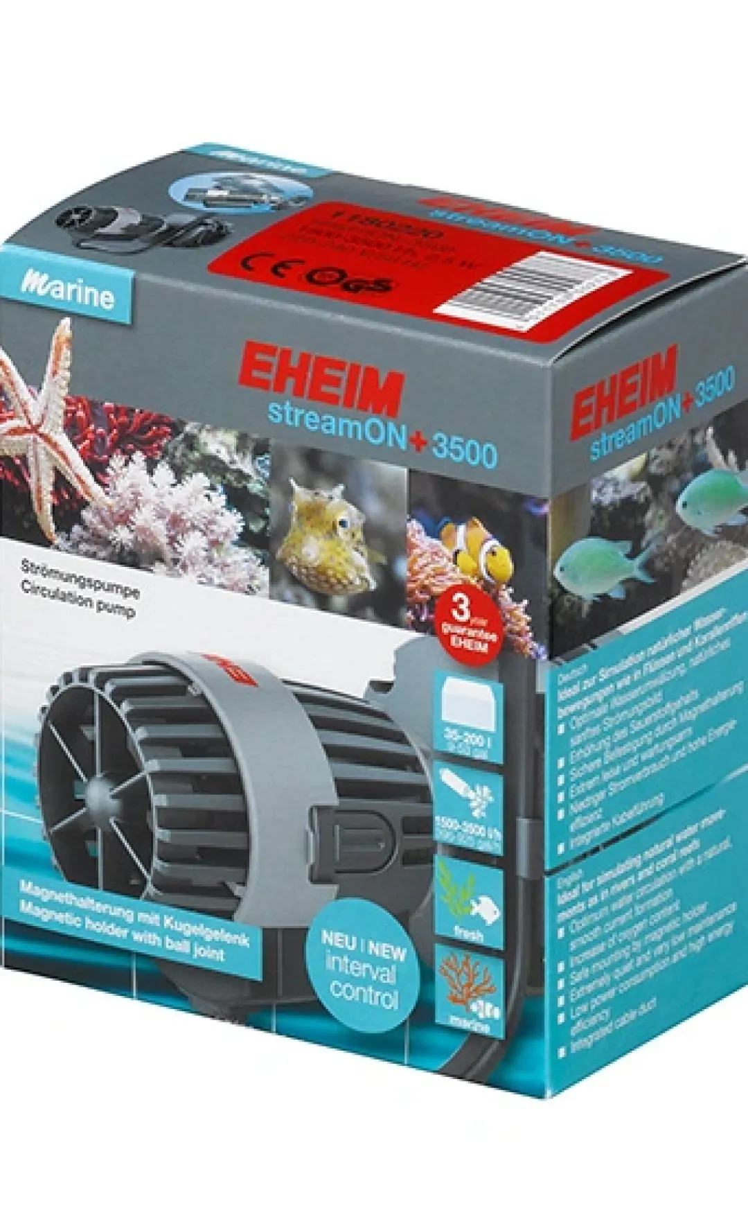 Outlet cirkulationspumpe streamON +3500 Akvariefilter Og Pumpe