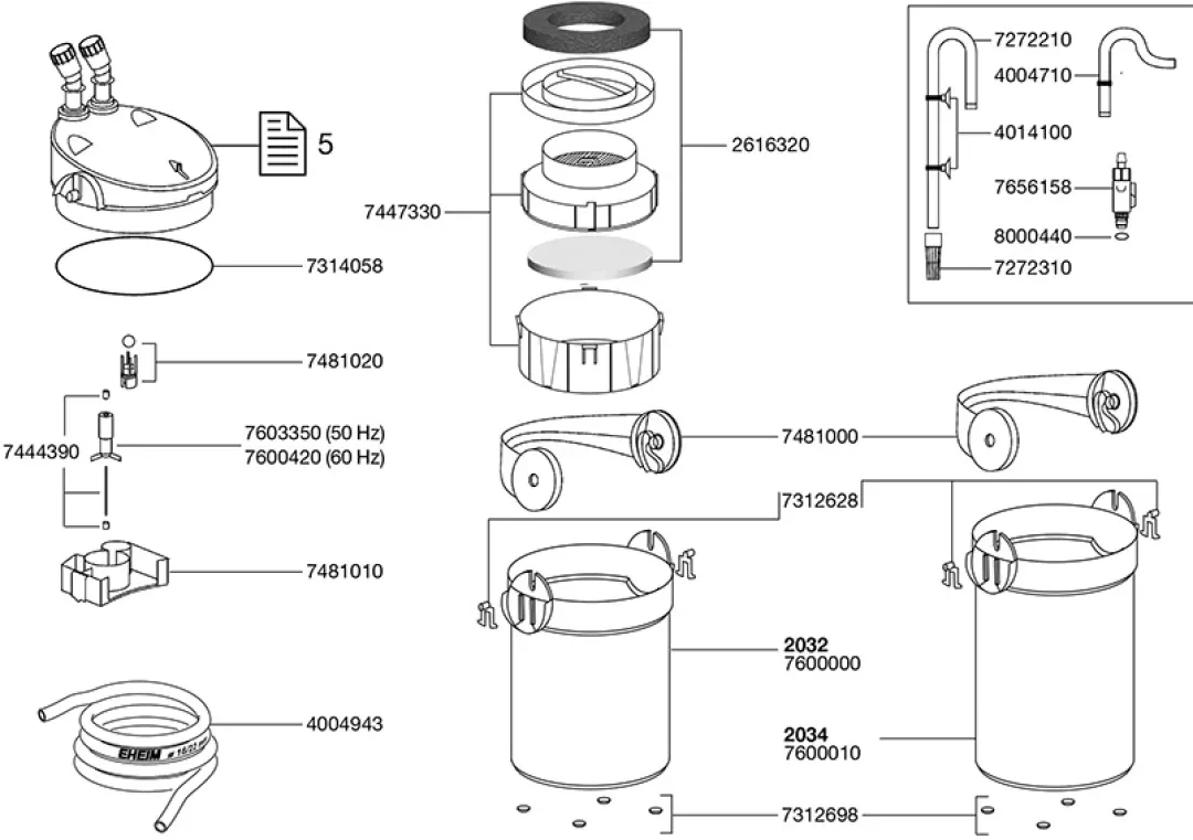 Hot 2034 Ecco Pro udvendig filter 600 l/t Pro 200 Akvariefilter Og Pumpe