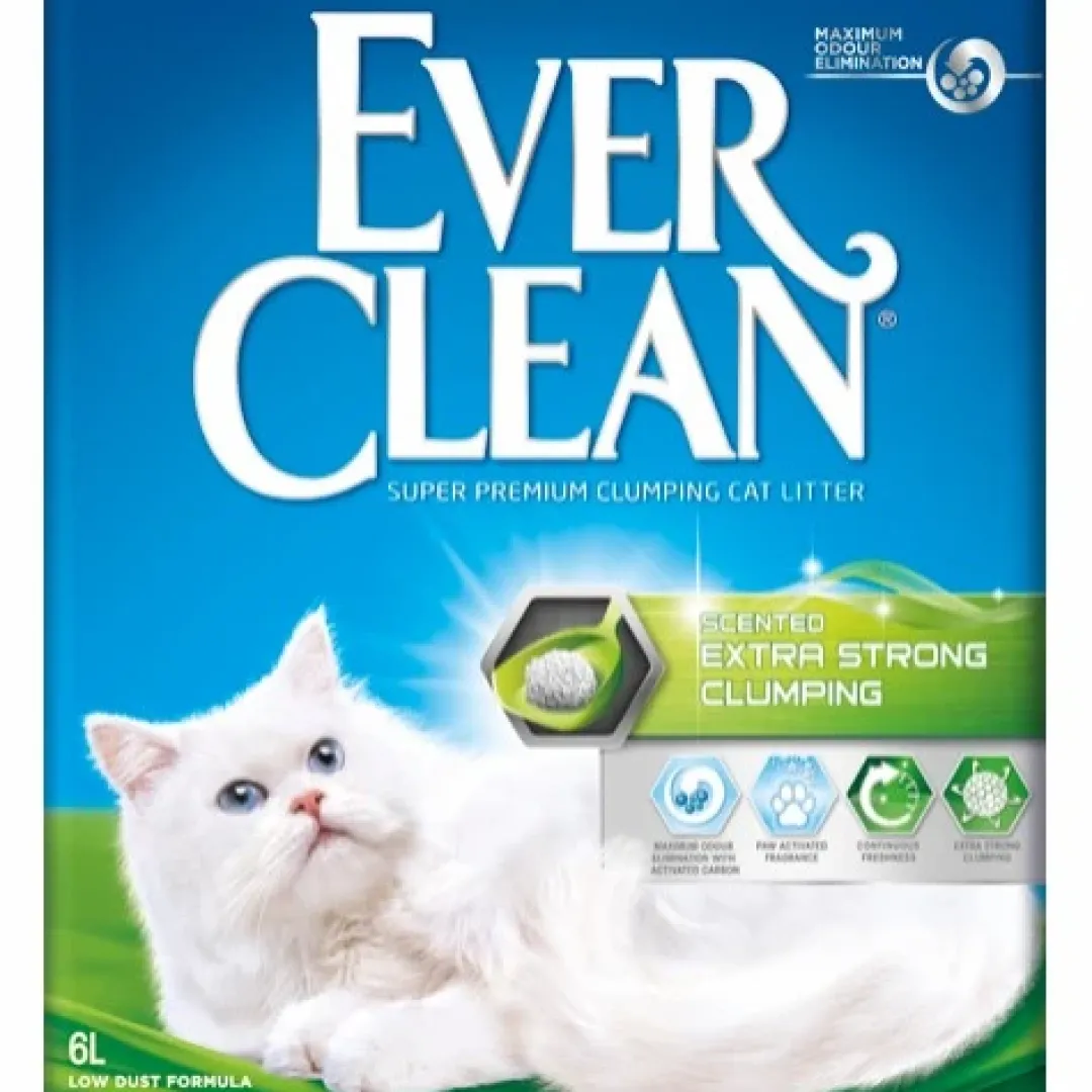 Outlet Ever Clean Extra Strong Kattegrus 6 L Kattetoiletter Og Kattegrus|Killingetoilet Og Grus Til Killinger - Nem Renlighed Fra Start