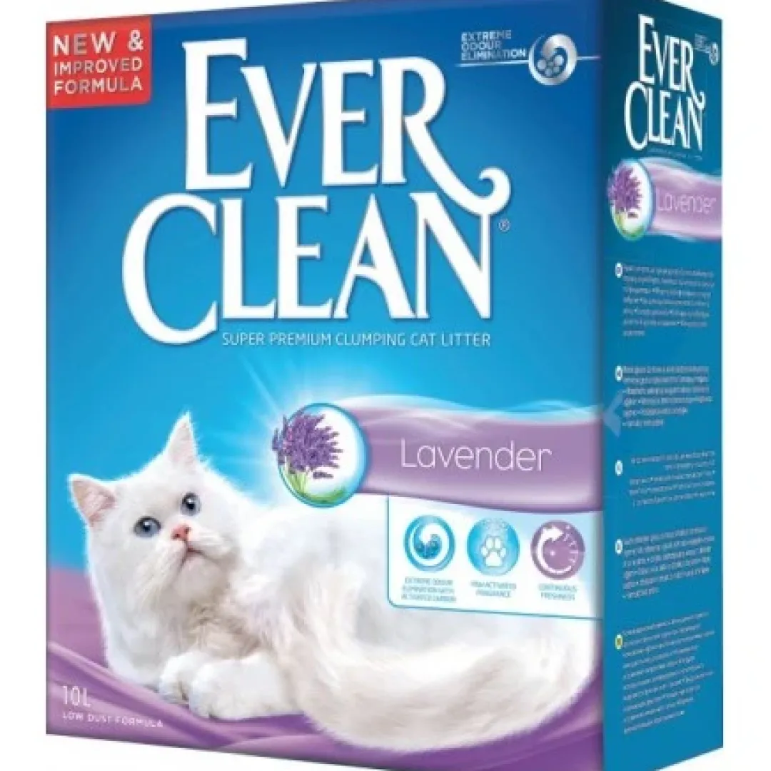 Best Ever Clean Lavendel Kattegrus 10 L Kattetoiletter Og Kattegrus|Killingetoilet Og Grus Til Killinger - Nem Renlighed Fra Start