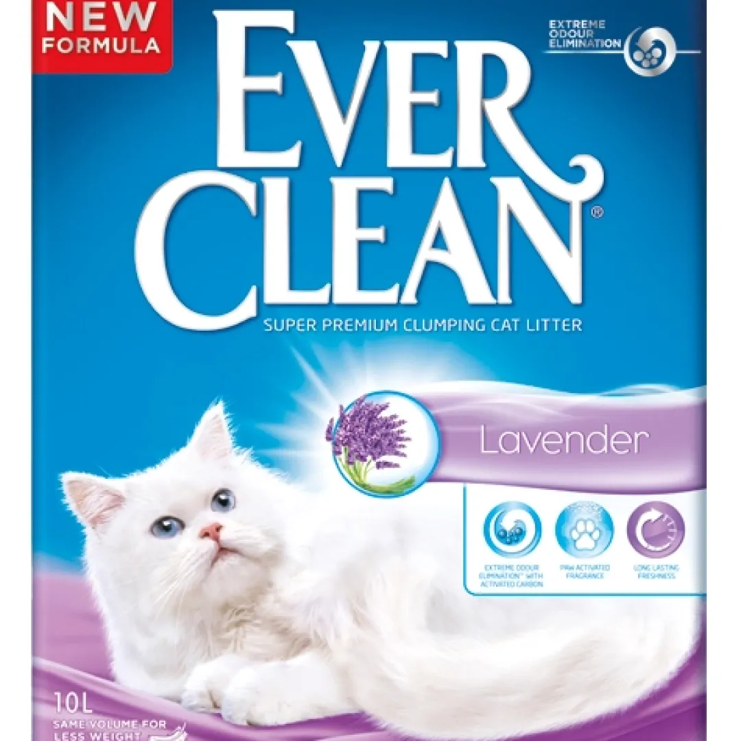Best Ever Clean Lavendel Kattegrus 10 L Kattetoiletter Og Kattegrus|Killingetoilet Og Grus Til Killinger - Nem Renlighed Fra Start