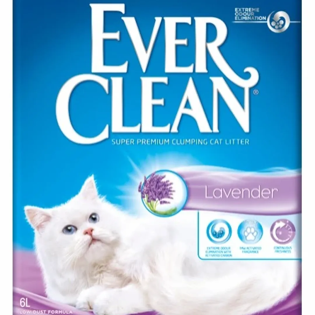 Sale Ever Clean Lavendel Kattegrus 6 L Kattetoiletter Og Kattegrus|Killingetoilet Og Grus Til Killinger - Nem Renlighed Fra Start