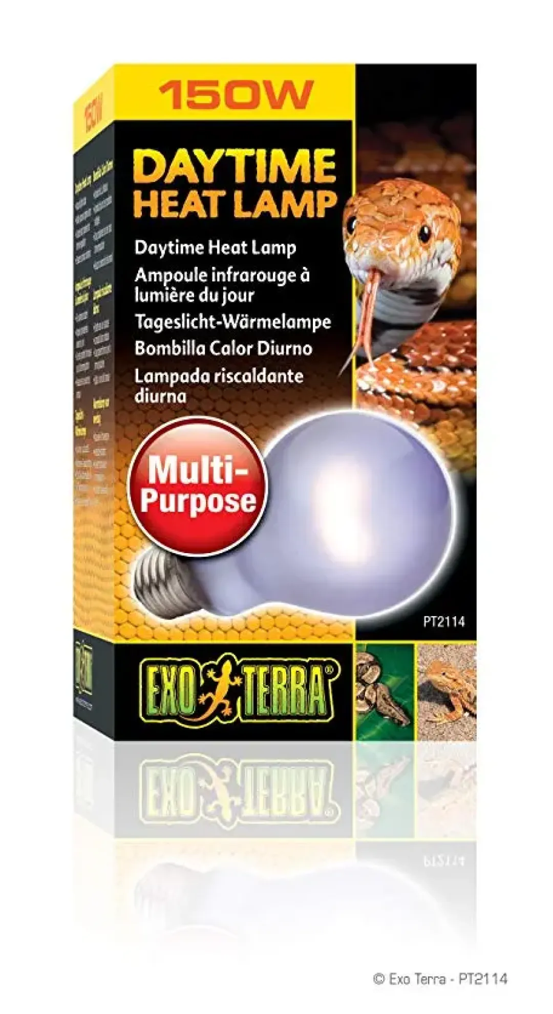 Discount Exo Terra Day Glo 150 watt A21 med UVA Terrarielysstofrør, Pærer Og Varme