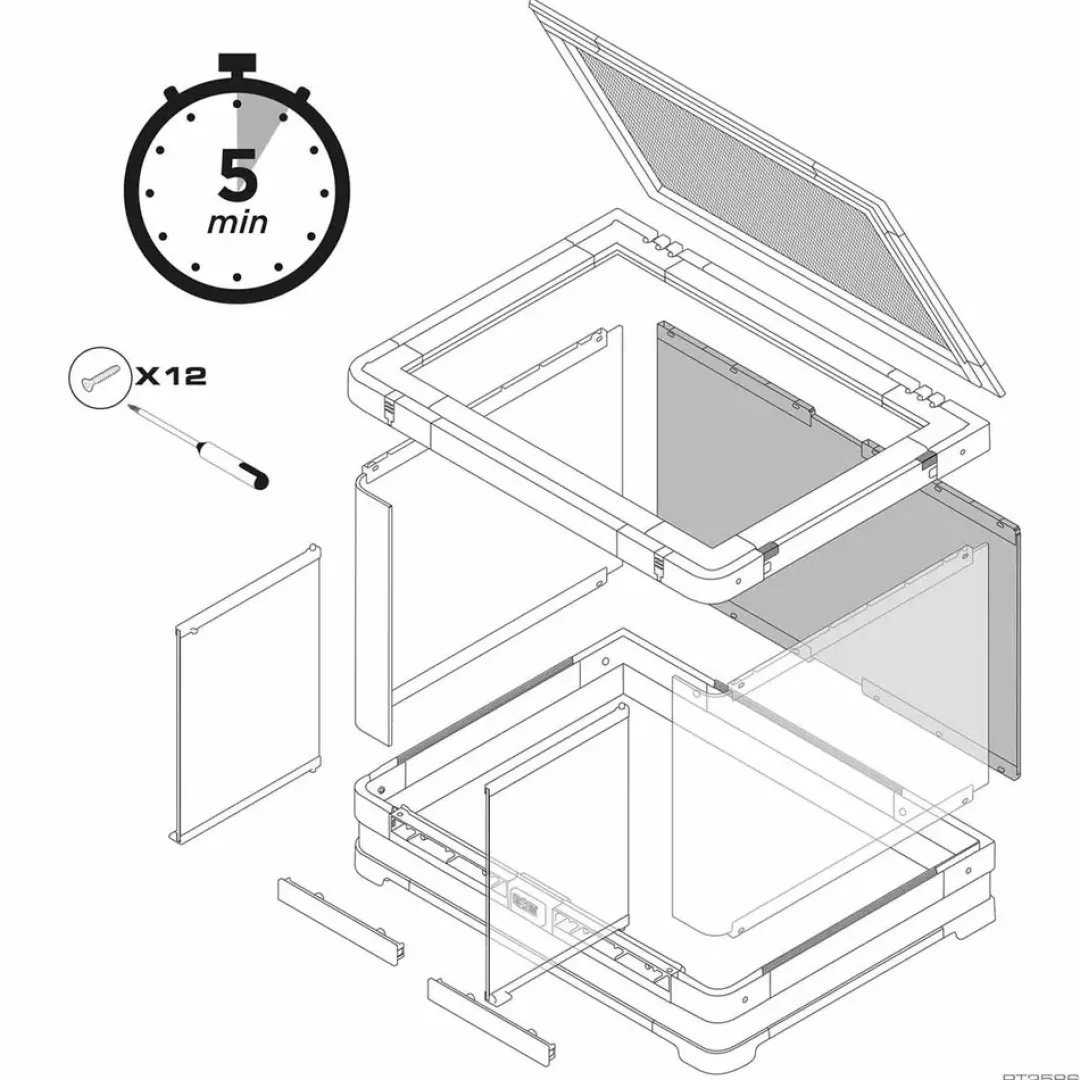 Outlet Glas Terrarium Vista 60 Buet rude Terrarier Og Terrarielamper