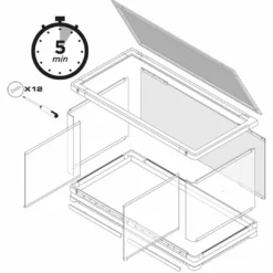 Sale Glas Terrarium Vista 120XL Buet rude Terrarier Og Terrarielamper