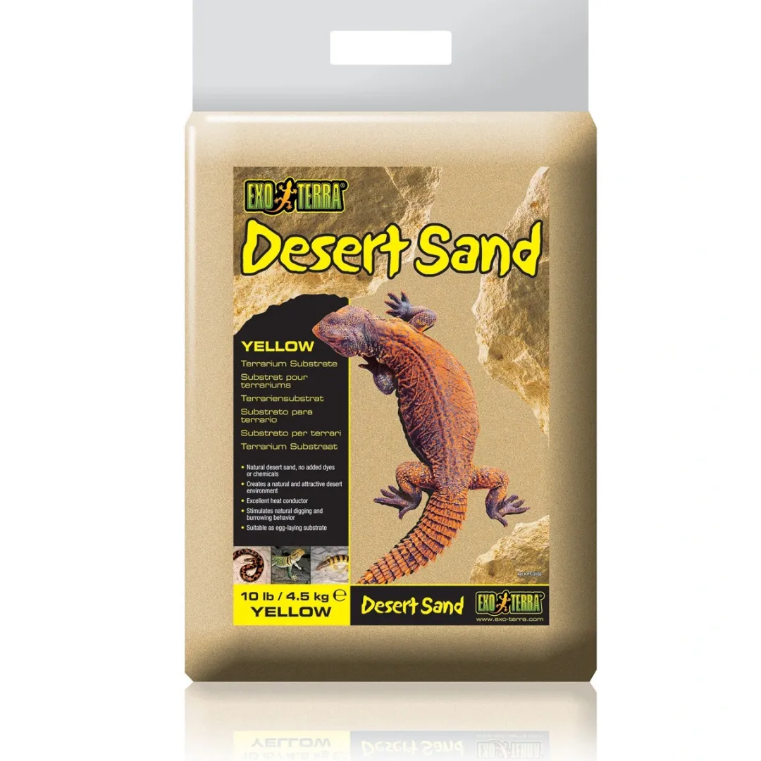 Discount Exo Terra Gul Desert Sand 4,5 kg Dekoration Til Terrarier