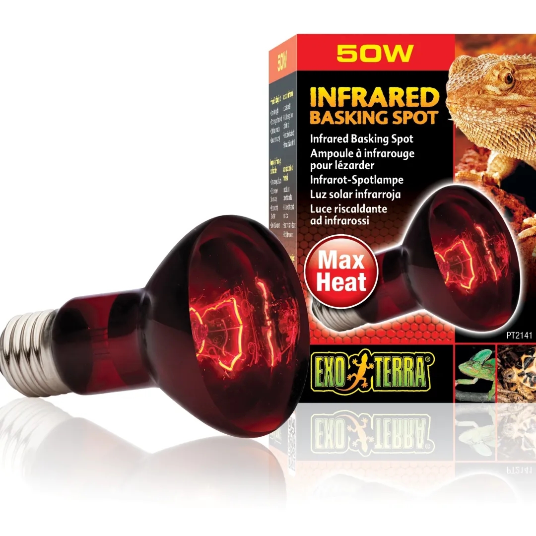 Exo Terra Heat Glo Infrarød spot 50 Watt Terrarielysstofrør, Pærer Og Varme