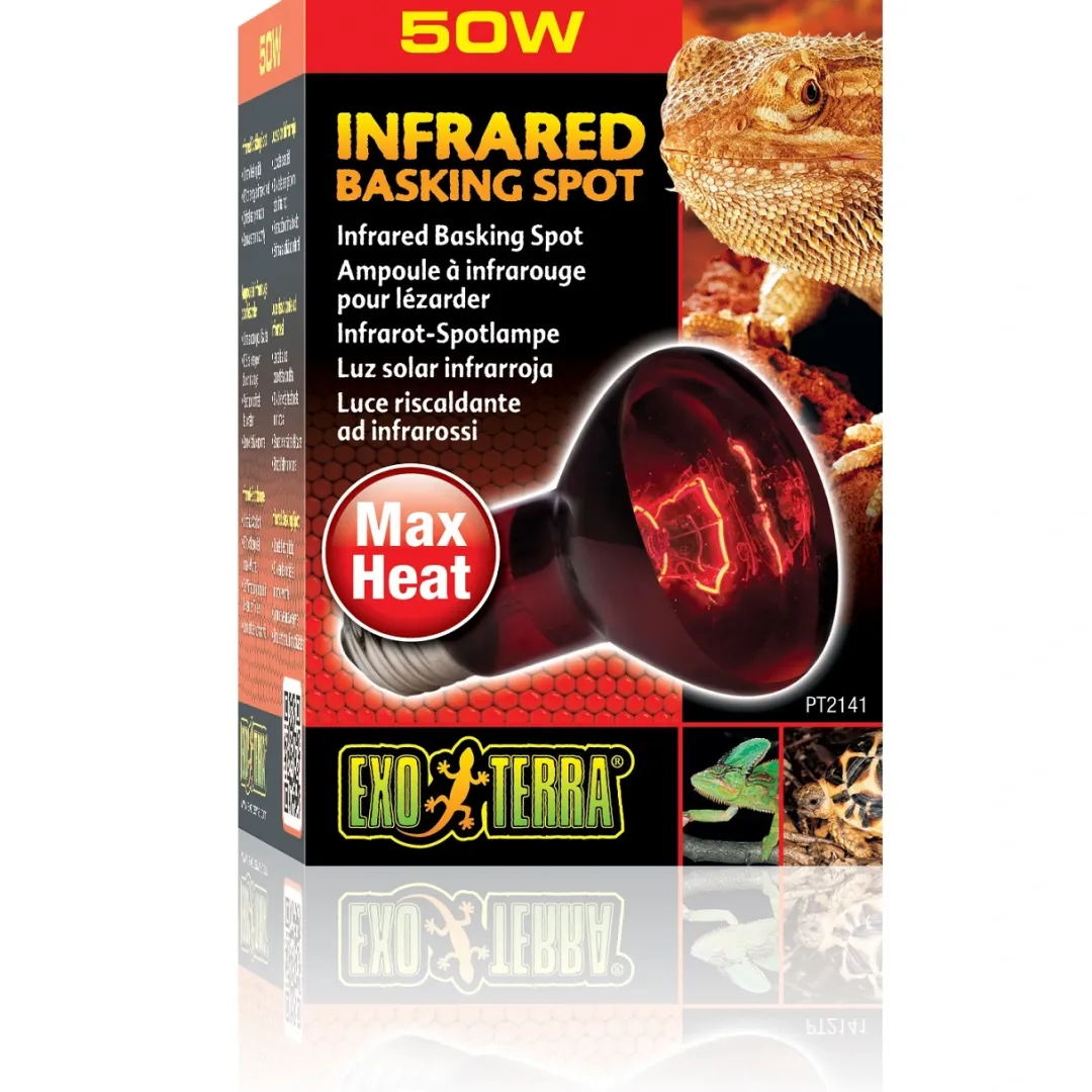 Exo Terra Heat Glo Infrarød spot 50 Watt Terrarielysstofrør, Pærer Og Varme