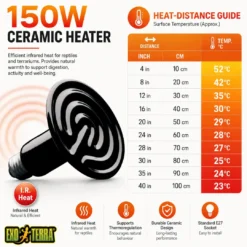 Clearance Exo Terra Kernevarmepære 150 w Terrarielysstofrør, Pærer Og Varme