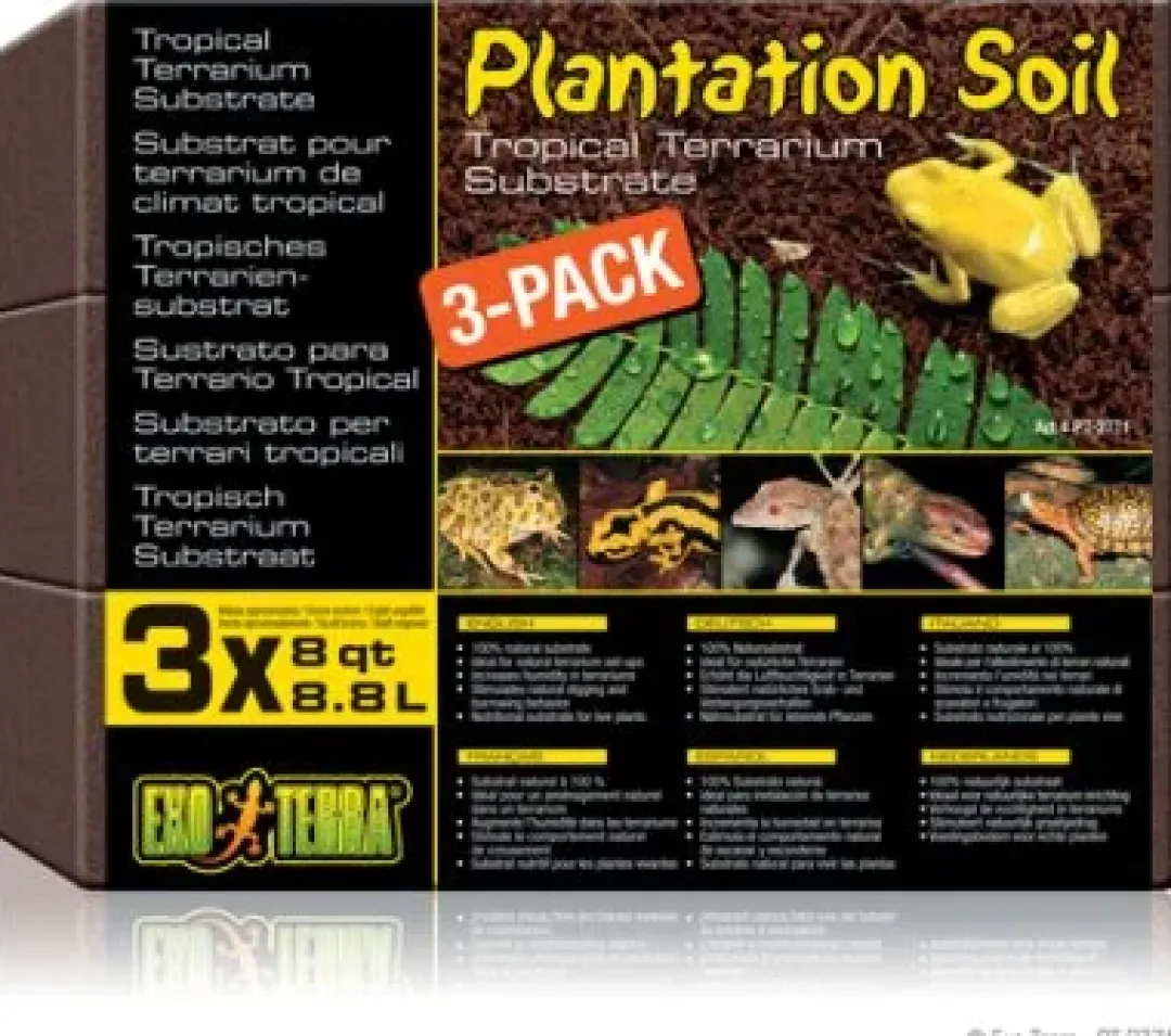 Sale Exo Terra Plantation Soil 650 g x 3 Dekoration Til Terrarier