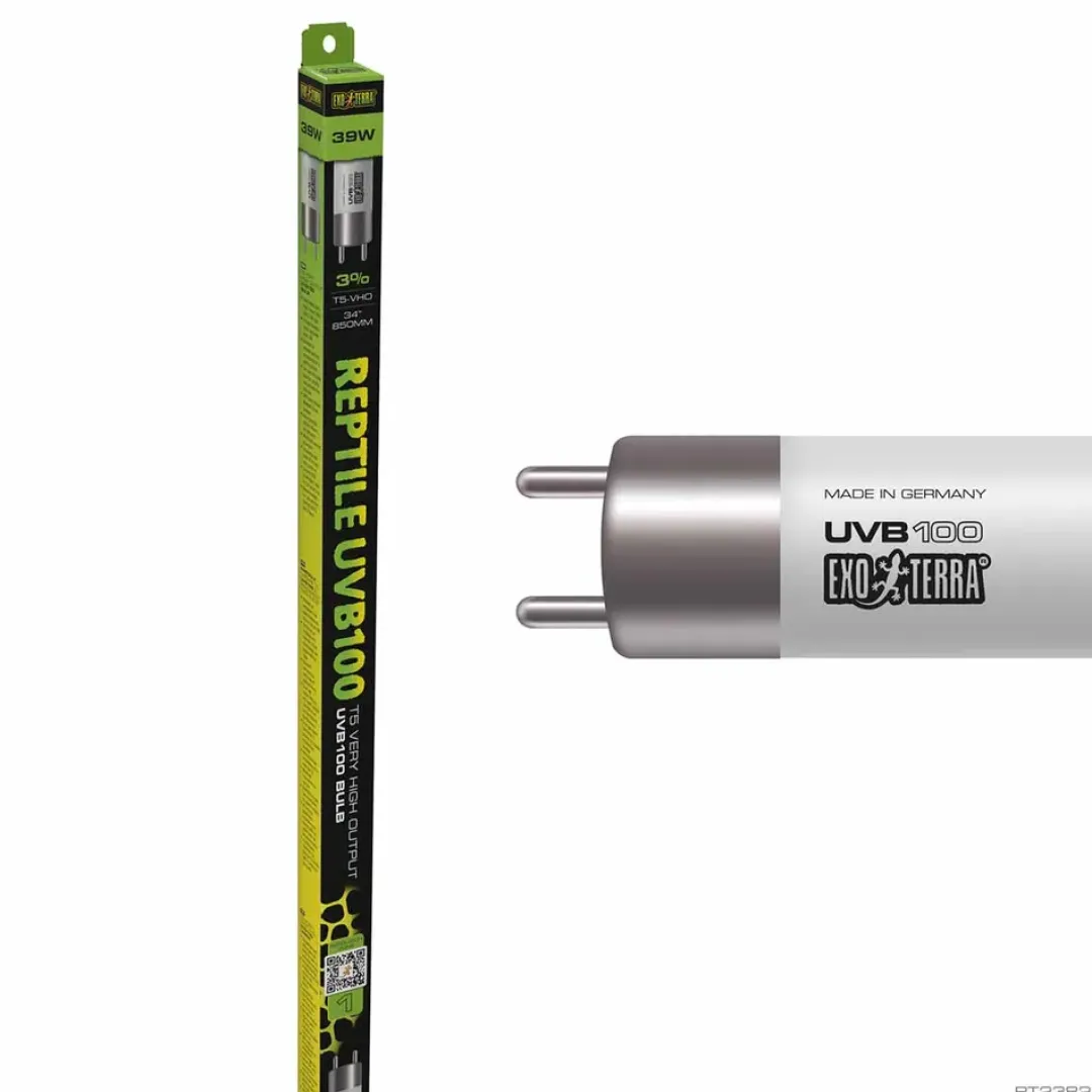 Hot Exo Terra Reptil UVB100 T5 39 Watt - Optimal UVA/UVB-belysning til tropiske reptiler Terrarielysstofrør, Pærer Og Varme