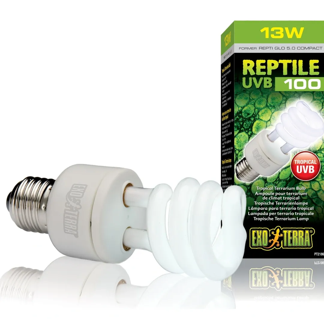 New Exo Terra Repti UVB 100 pære 13 w Terrarielysstofrør, Pærer Og Varme