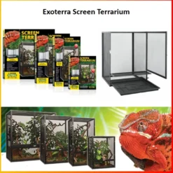 Outlet Exo Terra Screen Terrarium Large XTall 90x45x90 cm Terrarier Og Terrarielamper