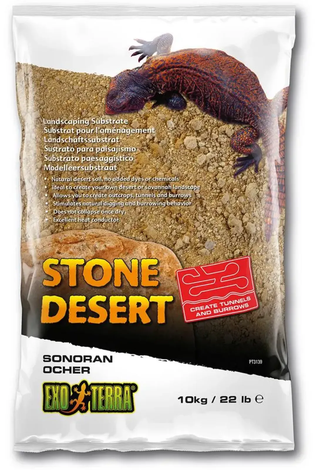 Hot Sonoran Ocher Stone Desert 10 kg Dekoration Til Terrarier