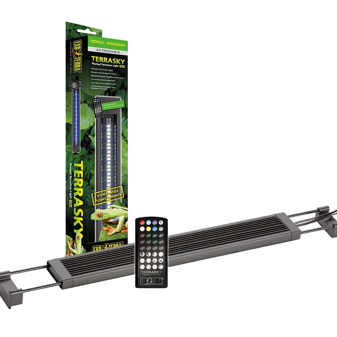 Discount Exo Terra TerraSky Planted Terrarium LED Light Terrarielysstofrør, Pærer Og Varme