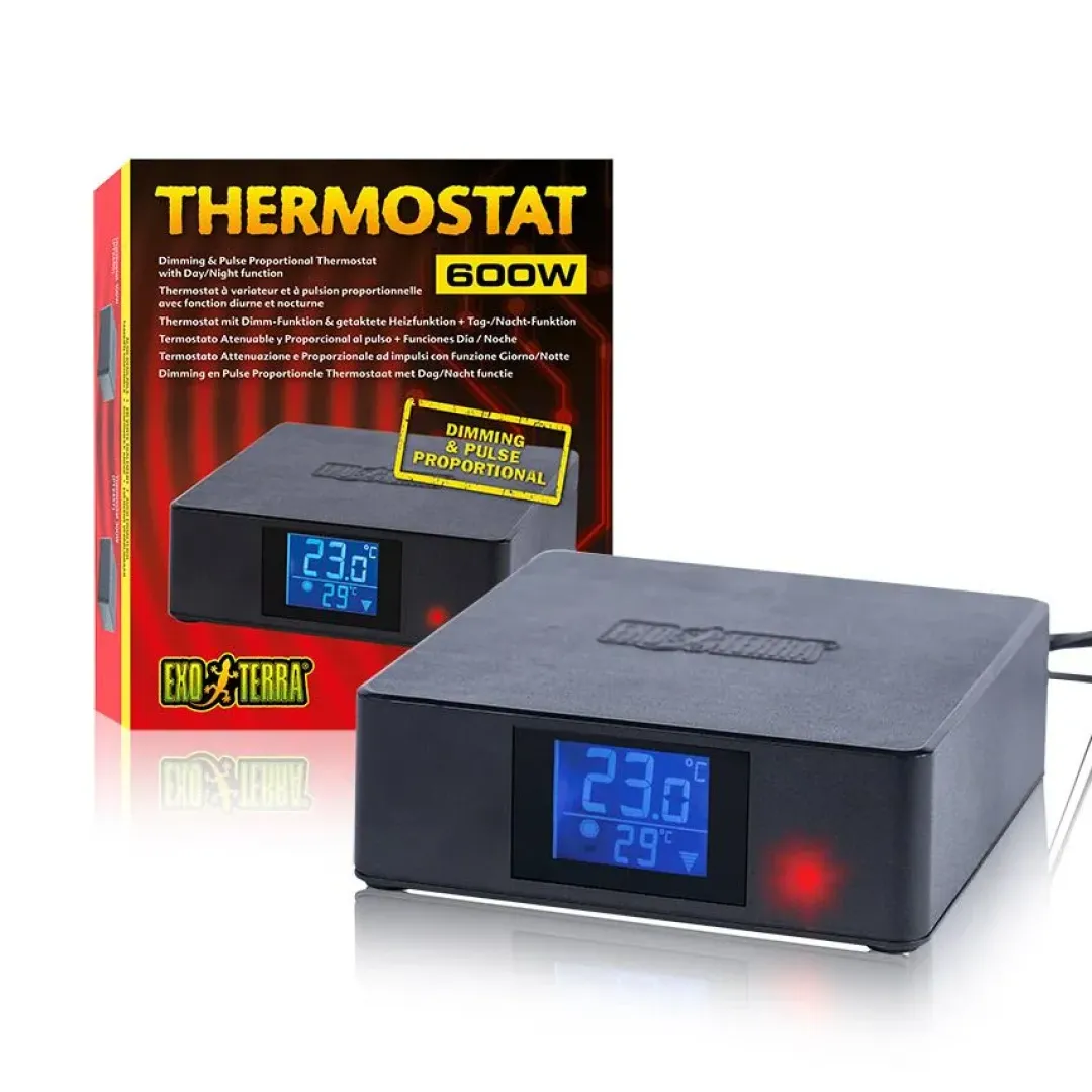 New Exo Terra Thermostat 600 W Terrarielysstofrør, Pærer Og Varme