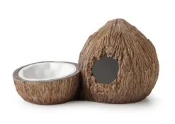 Outlet Tiki Kokosnød Vandskål og hule 21x21x11 cm Huler Til Terrarier