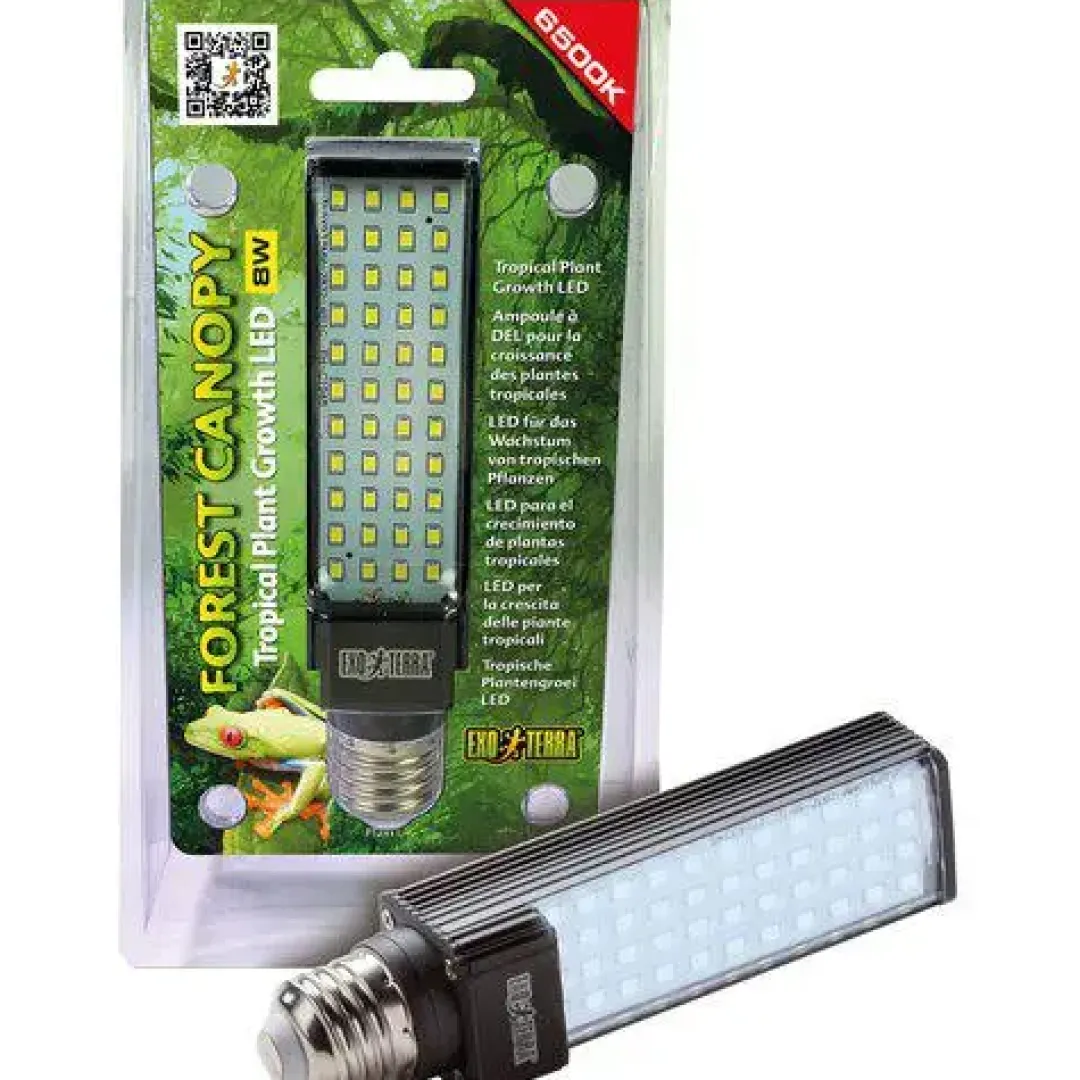 Best Tropicalplant LED 6500K 8 Watt Terrarielysstofrør, Pærer Og Varme