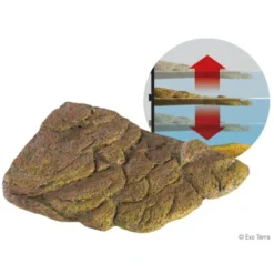 New Exo Terra Turtle Bank med magnet medium Dekoration Til Terrarier