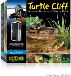 Outlet Exo Terra Turtle Cliff medium med filter Dekoration Til Terrarier