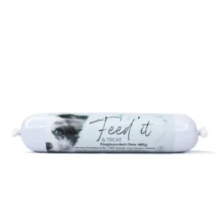 Clearance Feedit & Treat Pure Beef 400 g - naturlig oksepølse til hund og kat Snacks Til Hvalpe - Lækre Godbidder Til Træning Og Forkælelse|Hundeguf Og Tyggeben Til Hunde